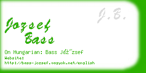 jozsef bass business card